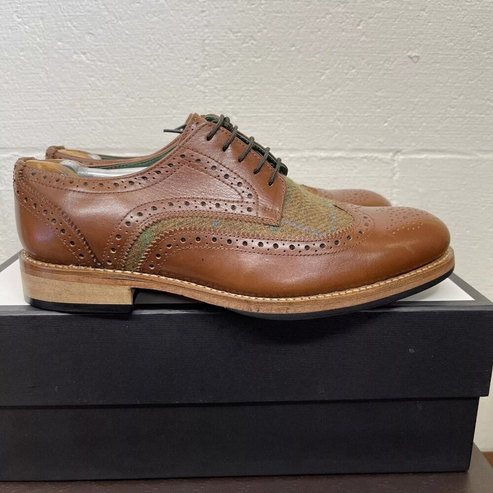 SAMUEL WINDSOR BROWN & TWEED  WINGTIP BROGUE SIZE US 7.5-8